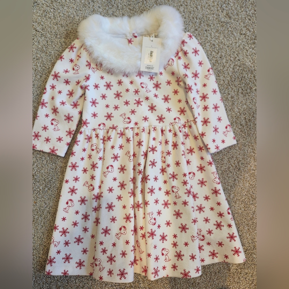 Janie and Jack Red and White Holiday Dress